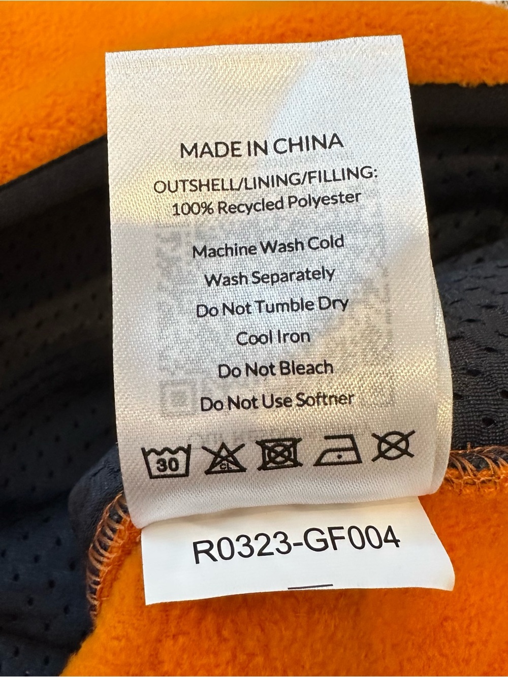 Passenger Fleece Lined Hybrid Anorak Jacket XS Orange Blue Colorblock Hooded - Picture 12 of 16